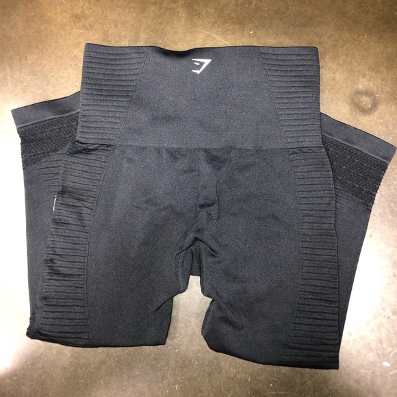 Gymshark Energy seamless blk crop leggings size xs - Picture 4 of 8